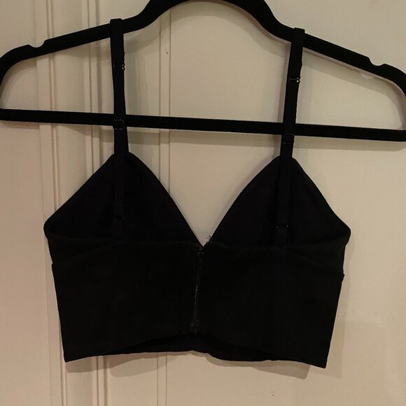 Aritzia Talula Martello Black Suede Bustier - Picture 3 of 4
